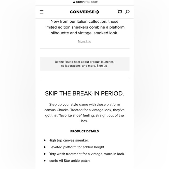 Converse Chuck Taylor All Star Lift Smoked Canvas High Top - Picture 4 of 7